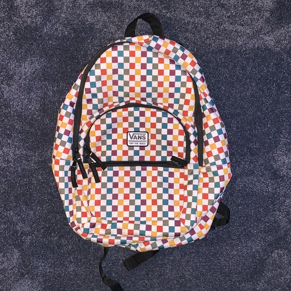 Vans Port Royale Ranged Multi-Colored Checkered Laptop Backpack